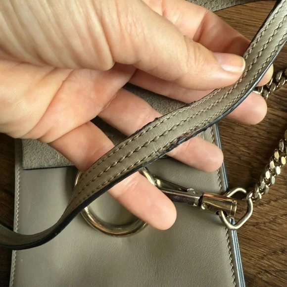 Chloé Mini Faye Beige Leather and Suede Crossbody Bag - Picture 6 of 11